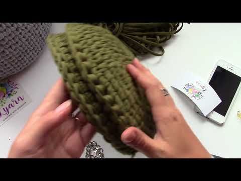 Видео: Мастер класс - круглая сумка крючком из трикотажной пряжи Эльярн