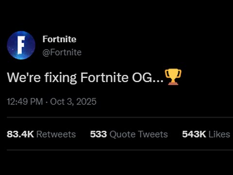 Видео: Fortnite действительно исправляет OG🏆