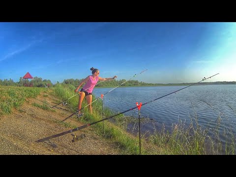 Видео: ЛОВЛЮ КАРАСЯ. Рыбалка на донки. Клюет на все. Russian fishing