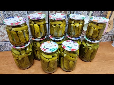 Видео: Готовлю по 50 банок! "ВАЛЯ" Теперь ТОЛЬКО ТАК! Лучший рецепт! Маринованные хрустящие огурцы на зиму