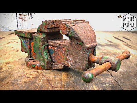 Видео: Реставрация очень ржавых застрявших тисков | Mister Patina