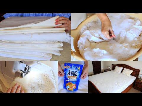 Видео: В НАСЛЕДСТВО получила СТАРЫЕ простыни. Отбелила Easy Clean и сшила КРАСОТУ для дома