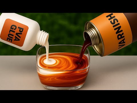 Видео: Смешайте ЛАК с КЛЕЕМ ПВА и откройте СЕКРЕТ, о котором мало кто знает! Удивительно!