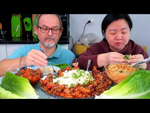 Видео: Мукбанг Курица в кисло-сладко-остром соусе