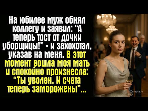 Видео: На юбилее муж обнял коллегу и заявил_ “А теперь тост от дочки уборщицы!” — и захохотал, указав на