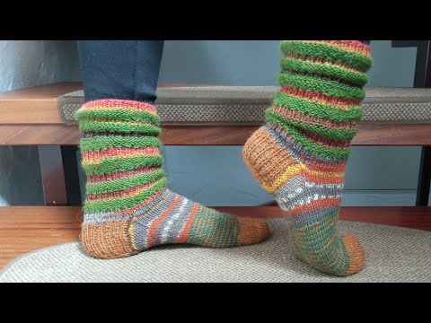 Видео: Пятка-подкова. МК. Легко, быстро, удобно. #медеведьвяжет #медведьвносках