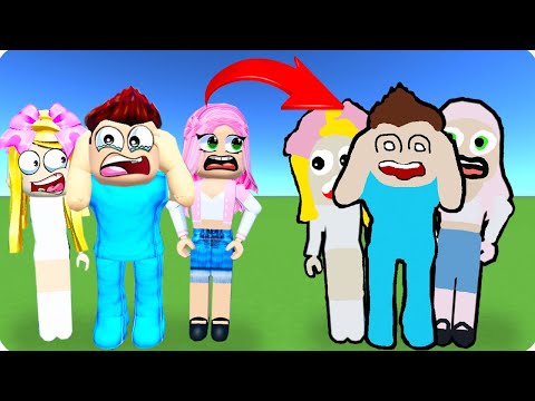 Видео: 😂МЫ СТАНОВИМСЯ ТЕМ ЧТО НАРИСУЕМ В РОБЛОКС! ШЕДИ ЛЕСКА И НУБИК ROBLOX