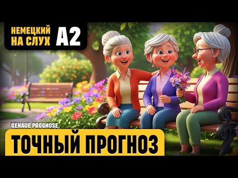 Видео: Точный прогноз. Веселый рассказ (уровень А2). Немецкий на слух.