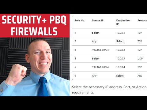 Видео: CompTIA Security+ PBQ 7 — Межсетевые экраны и правила межсетевого экрана