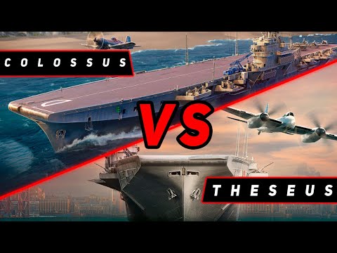 Видео: АВИАНОСЕЦ THESEUS VS COLOSSUS! VKPLAY TWITCH TROVO YOUTUBE МИР КОРАБЛЕЙ | WORLD OF WARSHIPS!