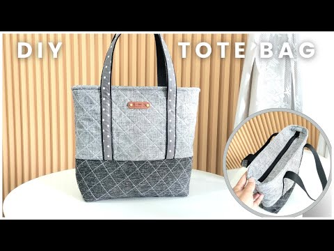 Видео: Как сделать симпатичную большую сумку из холста | Идея сшить милую большую сумку из холста