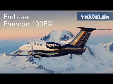 Видео: Легкий реактивный самолет Embraer Phenom 100EX с улучшенным салоном и новыми функциями безопаснос...