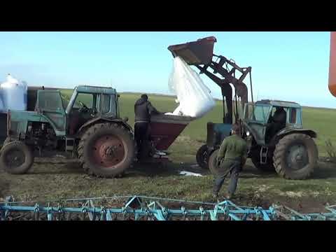 Видео: Внесение удобрений МТЗ-80, культивация Т-150К и сев ячменя МТЗ-82 с СЗ-5.4.
