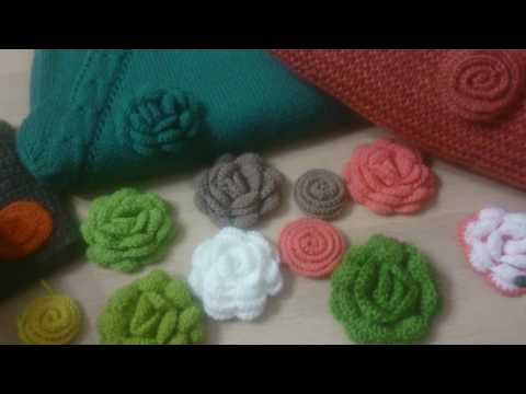 Видео: Вяжем розочки крючком