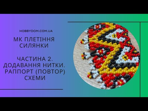Видео: Майстер-клас плетіння силянки. Частина2. Додавання нитки. Раппорт (повтор) схеми