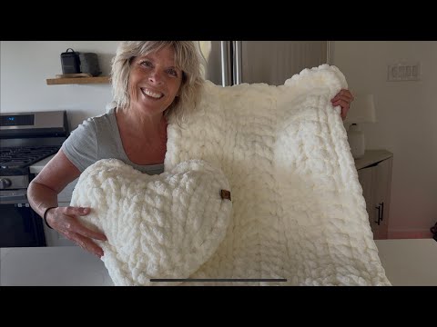 Видео: Как сделать резинку «бабочка» из толстой пряжи #chunkyknitblanket #blanketpattern