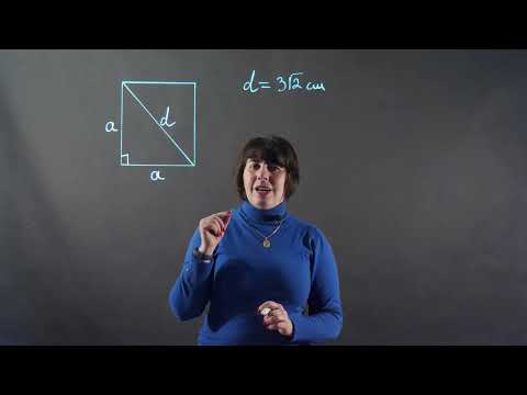 Видео: Як знайти сторону квадрата через його діагональ | Геометрія 8 клас