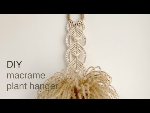 Видео: DIY | macrame plant hanger wall hanging | настенная подвеска для растений в технике макраме