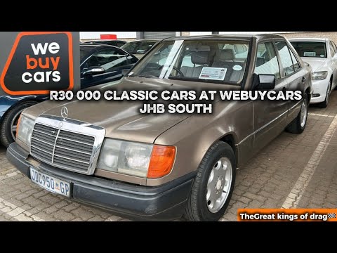 Видео: Классические автомобили до 30 000 рандов в WebuyCars JHB south | Benz E200 | Tazz | Polo classic ...