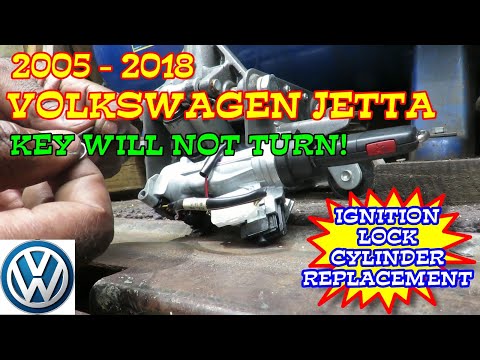 Видео: Volkswagen Jetta Beetle. Ключ не поворачивается. Замена корпуса личинки замка зажигания.