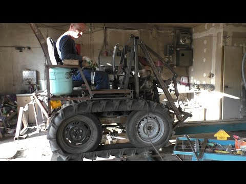 Видео: ГУСЕНИЧНЫЙ МИНИТРАКТОР ч.34 начало гидравлики