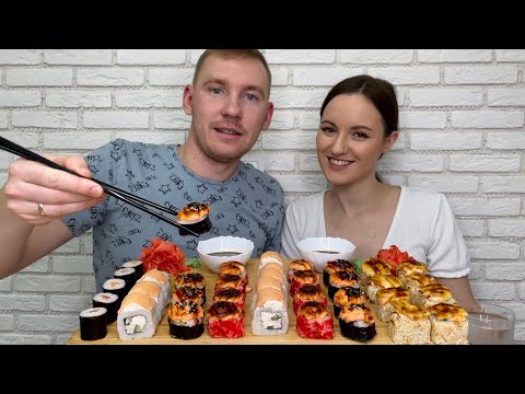 Видео: MУКБАНГ РОЛЛЫ СУШИ MUKBANG SUSHI ROLLS Распаковка Любимый Василёк ответы на вопросы