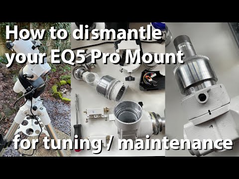 Видео: Техническое обслуживание монтировки SkyWatcher EQ5 Pro — разборка, часть 1 из 2, за 20 минут