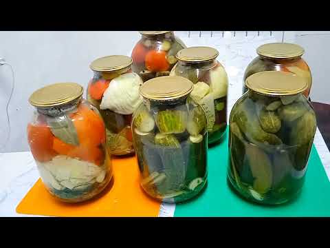 Видео: АССОРТИ ИЗ ОВОЩЕИ,сохраняющее вкус лета. Вкусная зима: зимний стол из летнего сада#chef#assorted 