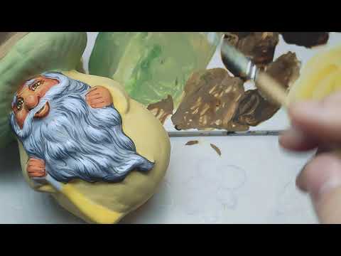 Видео: Часть  4. Расписываем игрушку из стекла. Новогодний декор . Роспись акрилом .