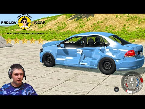 Видео: Краш тесты Volkswagen Polo в BeamNG.drive//Frolov Ncap.