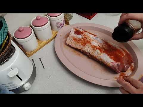 Видео: Самый вкусный балык в духовке.#свинина#специи#