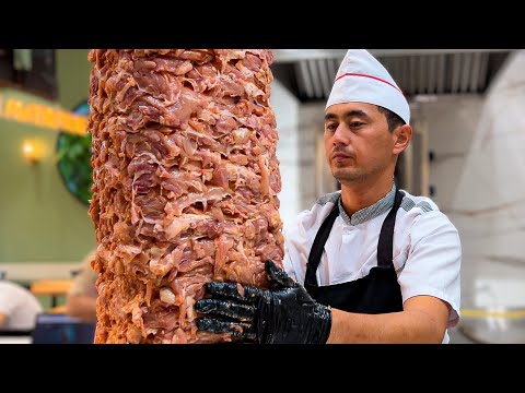 Видео: Как Приготовить Донер Кебаб - Узбеки Готовят Донер-Кебаб с Удивительными Навыками. Узбекская кухня
