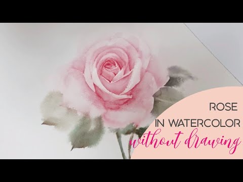 Видео: Рисовать розы без эскизов💗