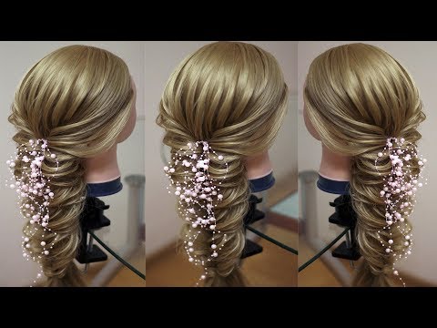 Видео: Вечерняя причёска из косы  Текстурная коса  Видео урок  Hair tutorial  Курс плетения кос
