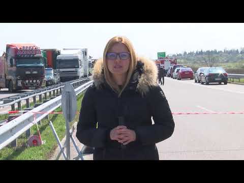 Видео: Двама шофьори загинаха при верижна катастрофа на АМ "Марица"