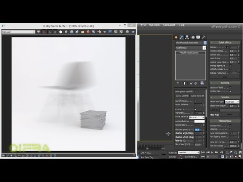 Видео: Управление экспозицией в VrayPhysicalCamera. Эффекты Depth of Field и Motion blur