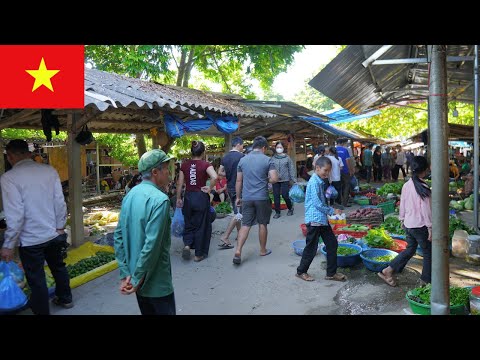 Видео: Утро на деревенском рынке Вьетнама | Исследование рынка Бо Нхай