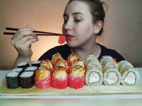 Видео: РОЛЛ Запеченные с Крабом  Сливочный Сыр | CRAB Sushi Rolls ASMR MUKBANG | eating show | 먹방