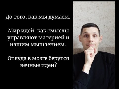 Видео: Мир идей: как смыслы управляют материей и нашим мышлением. Откуда в мозге берутся вечные идеи?