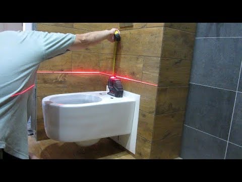 Видео: Часть-16. Натяжной потолок и окончательная установка навесного унитаза EGO