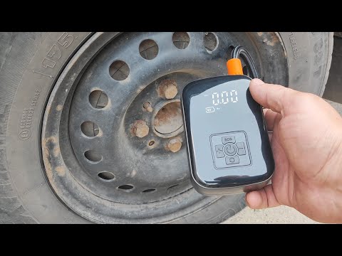Видео: Портативный аккумуляторный компрессор с цифровым дисплеем с Aliexpress. Тест Китайского компрессора.