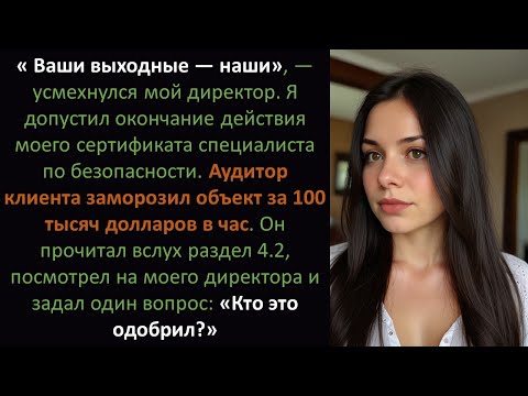 Видео: безопасности истечь — мой директор этого не ожидал 💼