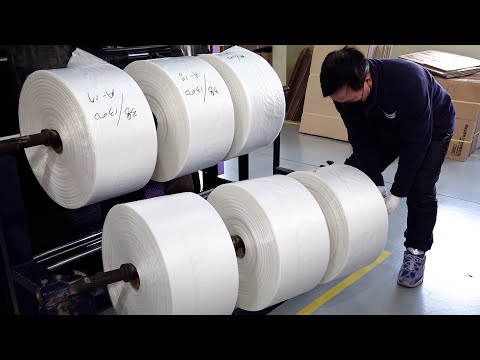 Видео: Процесс изготовления пластиковых пакетов. Корейская фабрика по производству полиэтиленовых пакетов