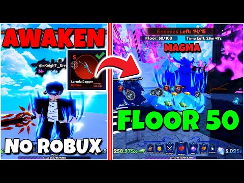 Видео: Я открыл «Пробуждение» и достиг 50-го этажа в Адском замке в Arise Crossover Roblox.