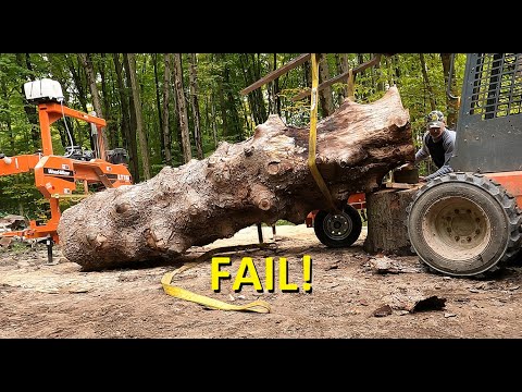 Видео: Lumpy2 FAIL, гигантская ель, она большая, это действительно большое бревно и оно на лесопилке.