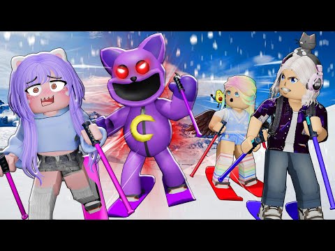 Видео: УБЕГИ ОТ КОТА-ДРЕМОТА НА ЛЫЖАХ! Roblox Super Skiing Race