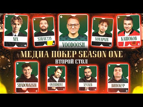 Видео: МЕДИА ПОКЕР SEASON ONE | ВТОРОЙ СТОЛ | ВУДУШ, НИКС, ВОВАПЕЙН, СТРЕЙ, ЭМИР И ДР.