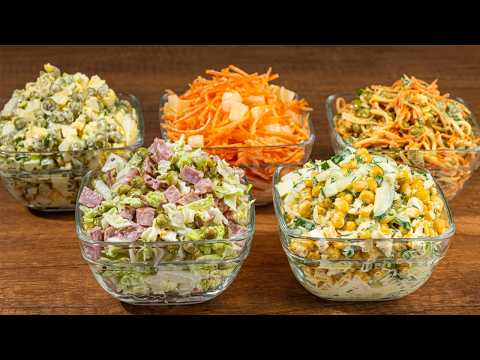 Видео: 5 быстрых САЛАТОВ к пасхальному столу🥗😍👍 Быстрые и вкусные салаты