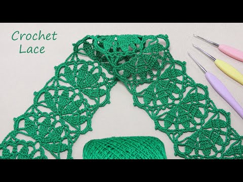 Видео: Ажурное ЛЕНТОЧНОЕ КРУЖЕВО вязание крючком МК 💎 Beautiful and very easy to crochet LACE