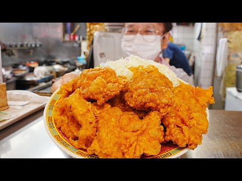 Видео: Японская еда - Огромный жареный цыпленок в Осаке "Shoufukutei" ASMR китайская еда